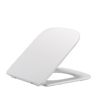 Square Ultrathin  Thermoset  toilet seat with soft close hinges and  easy fix quick release