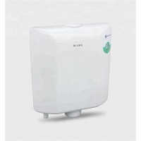 Plastic bottom entry toilet cistern tank