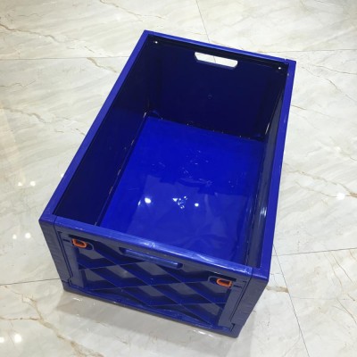 Plastic foldable storage box for home and shipping use