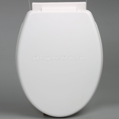 White plastic round soft close potable toilet seat cover LPA-010